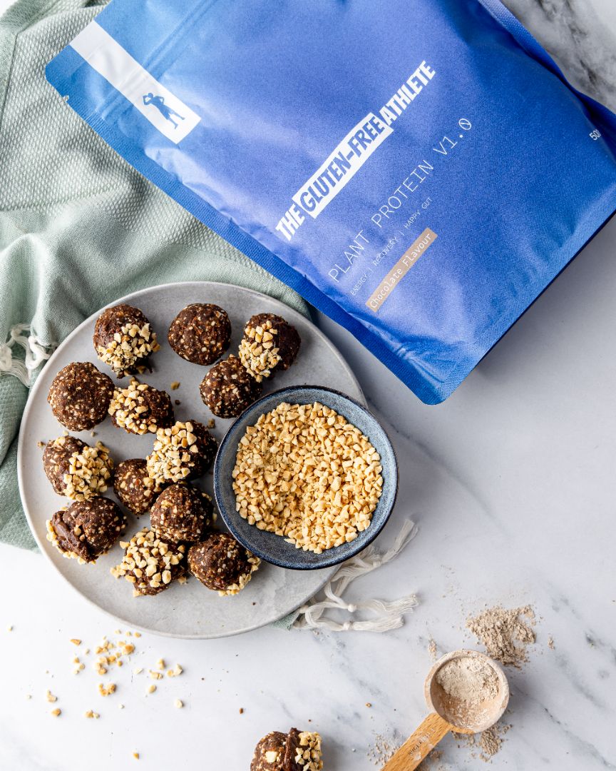 Gluten Free Snickers Protein Balls
