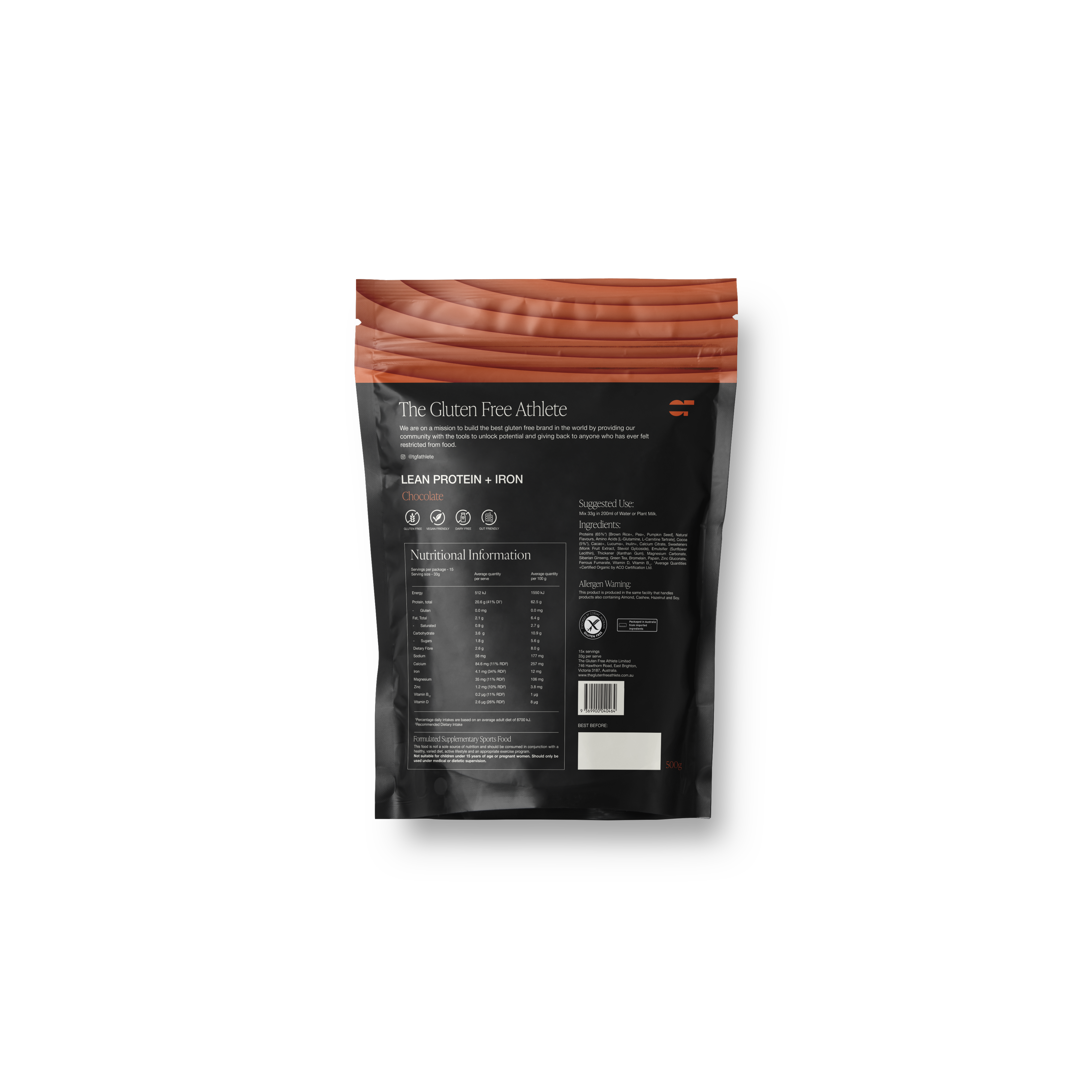 Chocolate Lean Protein + Iron (500g)